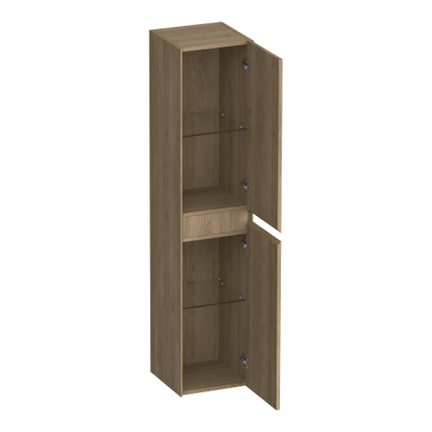 BRAUER Inspire hoge kast - 160cm - 2 deuren - greeploos - links- of rechtsdraaiend - Sunlit SW1200528