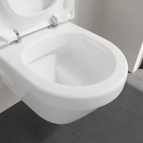 Villeroy & Boch Architectura Omnia Architectura - compact closetzitting - met deksel - met softclose en quick release - quickrelease - White Alpine (glans wit) 1024706
