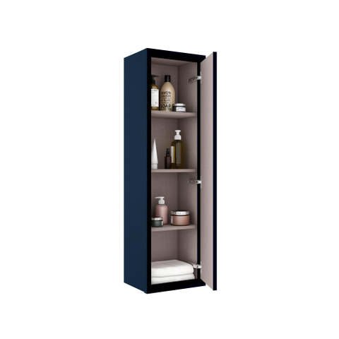 Saniclass Prime Core Hoge Kast - 120x34.5x27cm - 1 deur - mat marine blauw - MDF SW892690