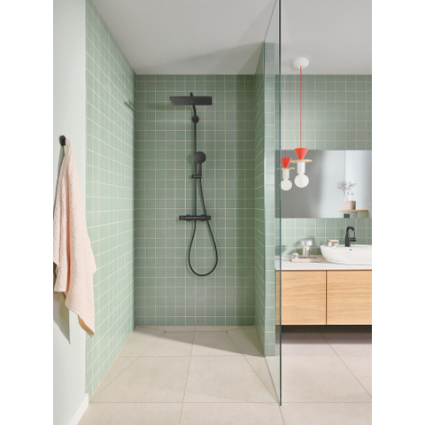 GROHE Essence New wastafelkraan - m-size - hoog - met waste - mat zwart SW1477552