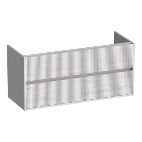 BRAUER Adore Wavy meuble sous-lavabo 120 2 tiroirs à fermeture douce - sans poignées - 2 découpes pour siphon - Forest Seashell SW1198578