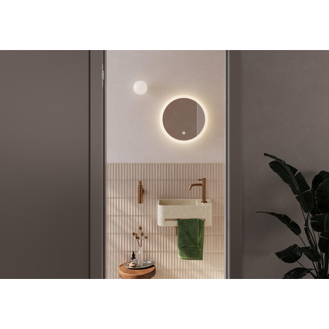 Clou InBe 9 fontein 43cm met handdoekhouder beige microrazzo SW1442012