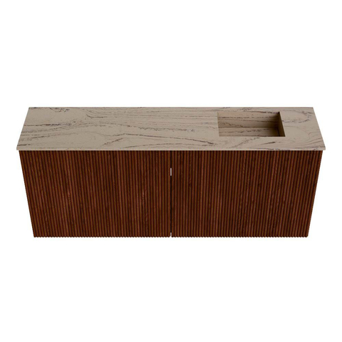 Mondiaz JOYA-DLUX 100cm meuble de salle de bains - couleur Ruby - Vasque FAYE position Droite 1 trou de robinet couleur Arena. SW1425290