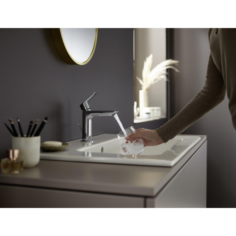 Hansgrohe Logis Eengreepswastafelmengkraan - 110 Fine - met lediging - met trekstang - hoogglans chroom SW651360