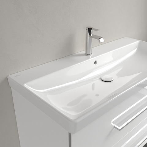 Villeroy & Boch Avento meubelwastafel - 100x47cm - 1 kraangat - met overloop - White Alpine (glans wit) SW59848