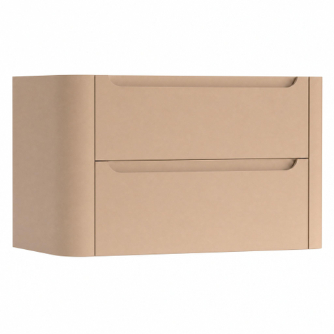 H&R Badmeubelen Juice Meuble sous vasque - 100x45x50cm - angles arrondis - 2 tiroirs - poignée intégrée - Peach SW1489812