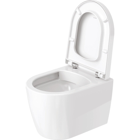 Duravit Me by starck WC-zitting - 43.8x37.4x5.1cm - compact - met softclose - met quickrelease - kunststof - afneembaar - wit glanzend 0293438