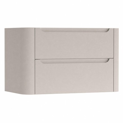 H&R Badmeubelen Juice Meuble sous lavabo - 100x45x50cm - angles arrondis - 2 tiroirs - poignée intégrée - beige mat SW1489486
