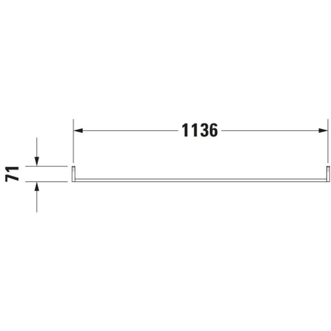 Duravit Vero Handdoekhouder - voor wastafel 04512 - hoogglans chroom 0293349