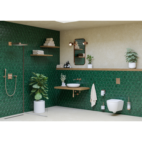 Grohe Euphoria XXL Regendoucheset Opbouw - hoofddouche 31cm - handdouche rond - brushed warm sunset (koper) SW98859