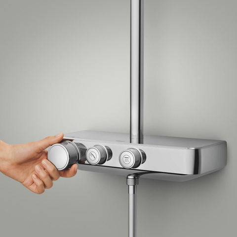 GROHE Vitalio Joy+ doucheset - 35x23cm - rechthoek - thermostatisch - SmartControl - chroom SW1590102