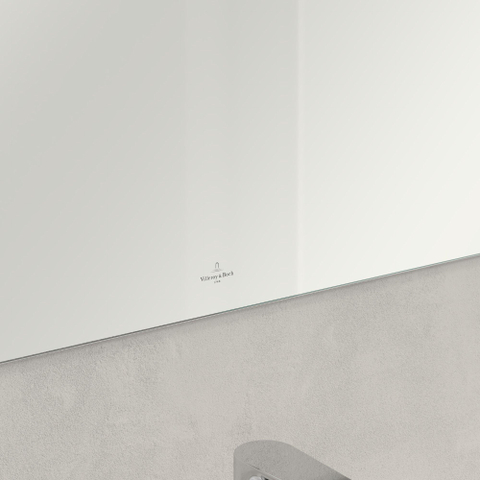 Villeroy & Boch More To See spiegel - 1000x750x20mm - inclusief bevestiging - Aluminium (glans zilver) 1023983