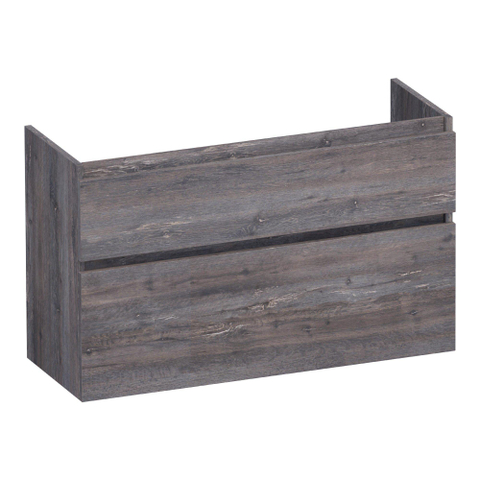 BRAUER Delight meuble sous-lavabo peu profond - 100x39x60cm - 2 tiroirs softclose - sans poignées - 1 découpe pour siphon - Driftwood SW1199425