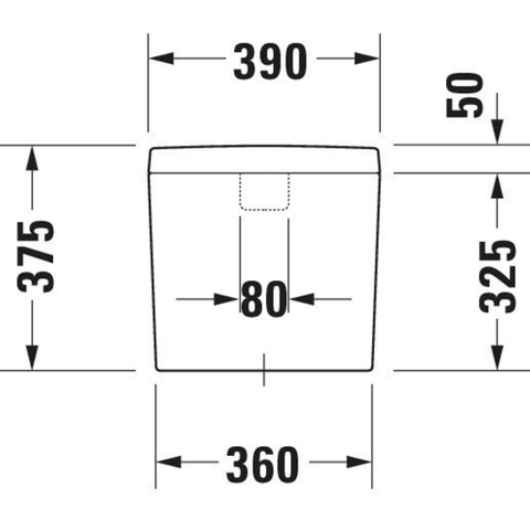 Duravit D-code Reservoir - 390x375x175mm - dualflush - met binnenwerk - wit 0315246
