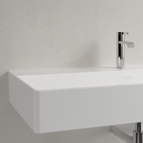 Villeroy & Boch memento 2.0 Lavabo pour porte-serviettes 100x13.5x9.5cm 1 trou de robinet Ceramic+ Blanc Alpin SW358460