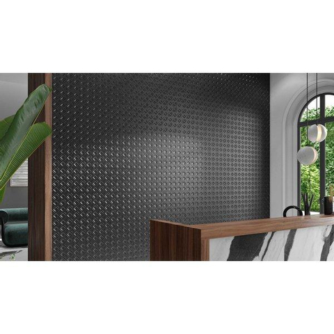 ÉCHANTILLON Ceralto Nobile Marble 316X1000 Pulsar Innedit Black 225157 10.4Mm Mat Ret.Decor 31.6x100cm NOIR SW912201