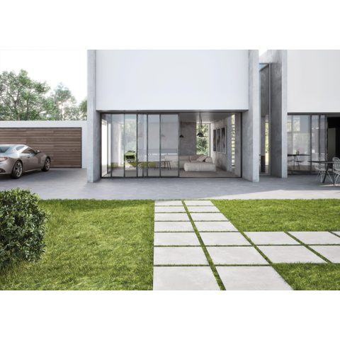 Terravito Velaro carreau d'extérieur - 60x60cm - rectifié - aspect béton - Pearl mat (gris) SW1120146