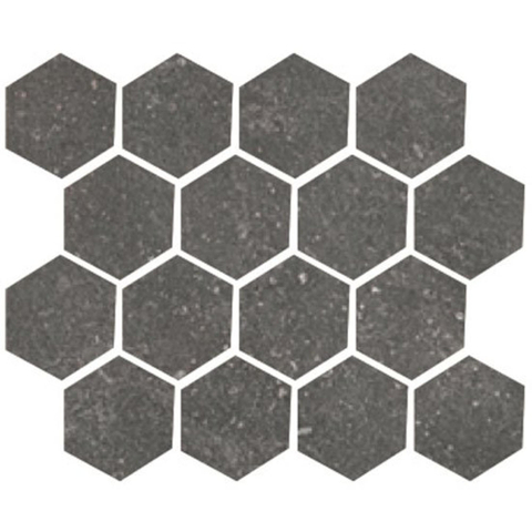SAMPLE Ceralto Tesselo Soft Mozaïektegel 25x30cm 10mm gerectificeerd porcellanato Ebano SW1170720