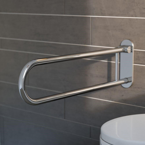 Geesa Comfort & Safety Barre d'appui de toilette relevable Chrome SW98535