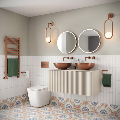 Crosswater Limit Badkamermeubelset - 100x45x45cm - 2 lades - warm stone (beige) SW1126195