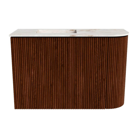 Mondiaz JOYA-DLUX Meuble de toilette 61,6cm - arrondi droit couleur Ruby - Lavabo FAYE position Gauche Sans trou de robinet couleur Frappe SW1423492