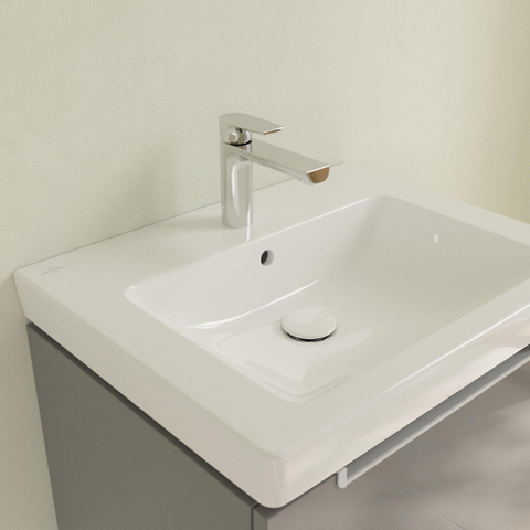 Villeroy & Boch Subway 2.0 meubelwastafel - 60x47cm - 1 kraangat - met overloop CeramicPlus - White Alpine (glans wit) 1024107