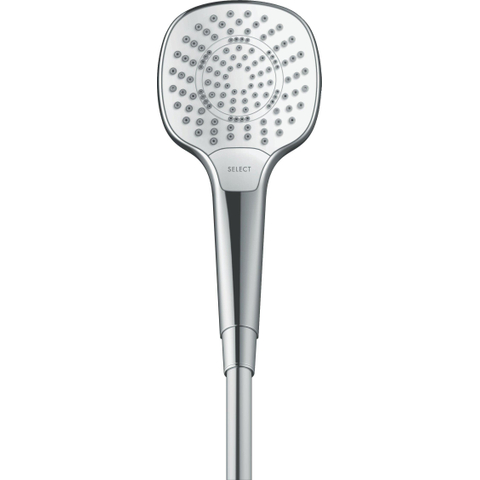 Hansgrohe Croma select e Handdouche Multi - ecosmart 1/2 x - diameter 11cm - met soft rain intense rain en massagestraal wit/chroom - wit chroom 0605327
