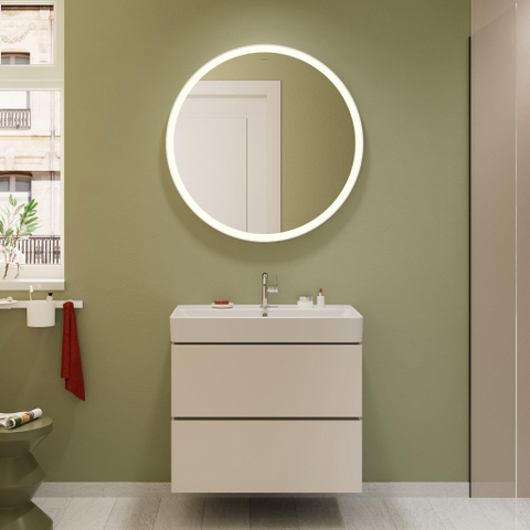 Hansgrohe Xilesa E meubelset 2la 780x470 met Xanuia wastafel 800 SandMattBeige SW1567319