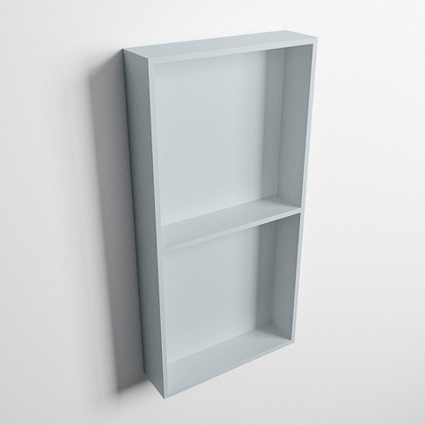Mondiaz Easy nis 29.5x59.5x8cm voor Inbouw/opbouw 2 open vakken Solid surface Clay/Clay SW643747