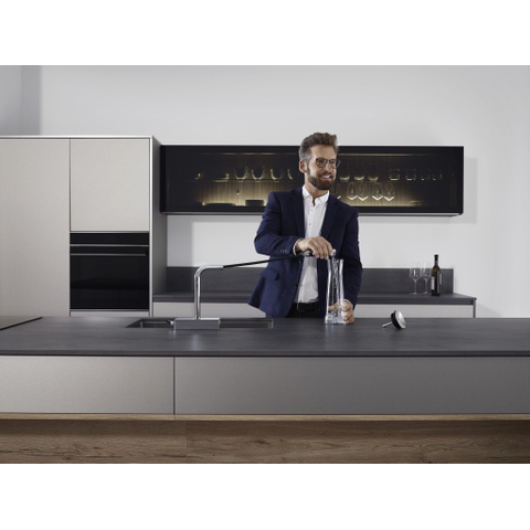 Hansgrohe Aquno select m81 1 greeps keukenkraan - 250 uittrekbare uitloop - 2jet - mat zwart SW541674