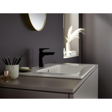 Hansgrohe Talis e Eengreeps wastafelmengkraan - 110 - coolstart - met PopUp - trekwaste - mat zwart SW297298