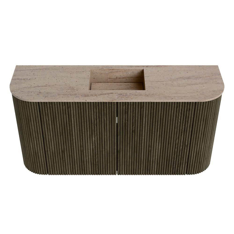 Mondiaz JOYA-DLUX 83.2cm meuble de salle de bains WC - arrondi gauche et droite couleur Shadow - Vasque FAYE position Milieu 1 trou de robinet couleur Saba. SW1425167