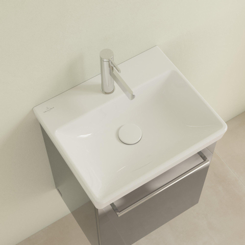Villeroy & Boch Avento fontein - 45x37cm - 1 kraangat - met overloop - White Alpine (glans wit) SW59855