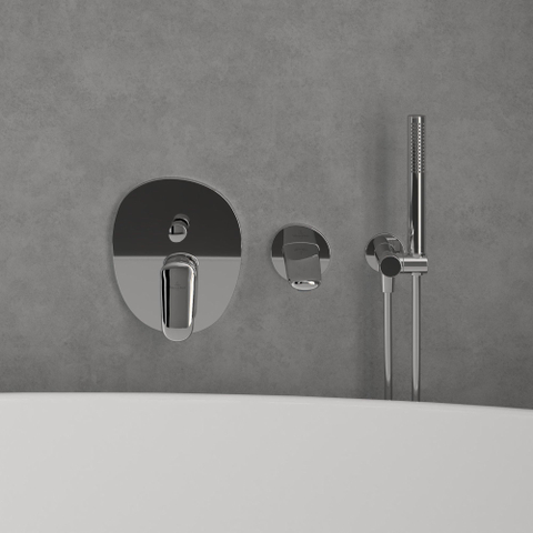Villeroy & Boch Antao 1 greeps inbouwkraan - met omstel - hoogglans chroom SW974275