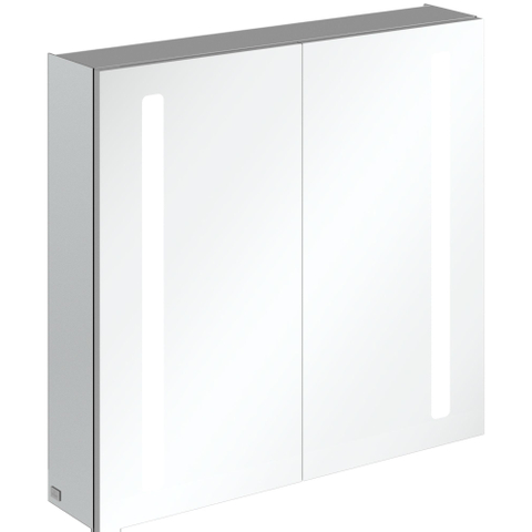 Villeroy & Boch my view 14 My view spiegelkast - 80x75cm - 2 deuren en led verlichting - zilver 1024980