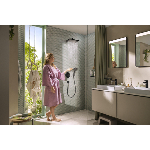 Hansgrohe Activera Q douche de tête - 29x18cm - rectangulaire - ecosmart - noir mat SW1566657