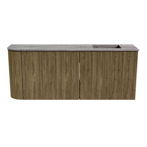 Mondiaz JOYA-DLUX 101.6cm toiletmeubel - ronding links kleur Dusk - Wastafel FAYE positie Rechts 1 kraangat kleur Oza. SW1426013