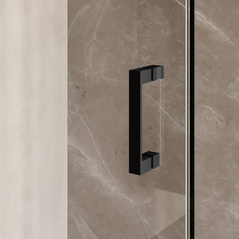 BRAUER Void porte de douche - 190x200cm - 2 éléments - porte pivotante 70cm côté mur - noir mat SW1418312
