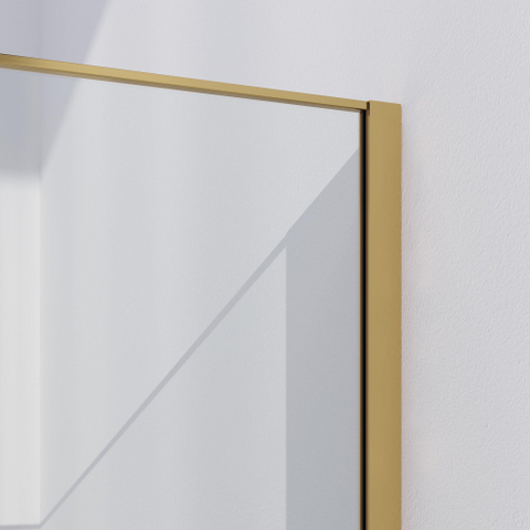 Brauer Season Douche à l'italienne - 90x200cm - verre clair avec cadre - Doré SW1039030