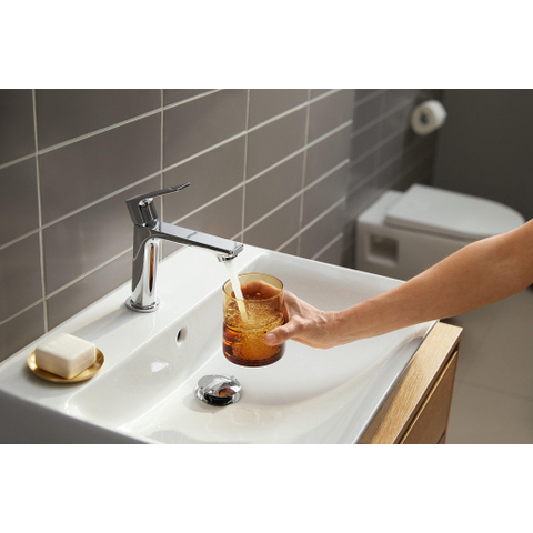 Hansgrohe Rebris e 1 greeps wastafelkraan - 110 - coolstart - zonder afvoer - hoogglans chroom SW796372