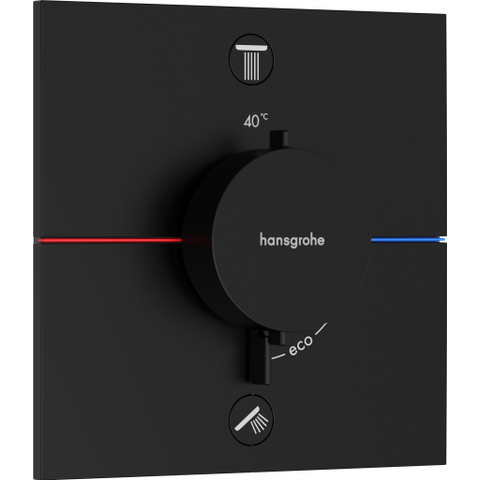 Hansgrohe ShowerSelect Comfort E Inbouw - thermostaat 2F geïntegreerde zheidscom.EN1717 - mat zwart SW917869