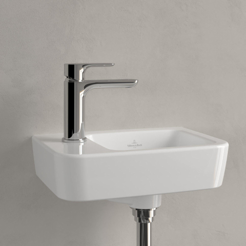 Villeroy & Boch O.novo lave-mains 36X25cm - 1 trou de robinet à gauche sans trop-plein ceramic+ blanc SW448502