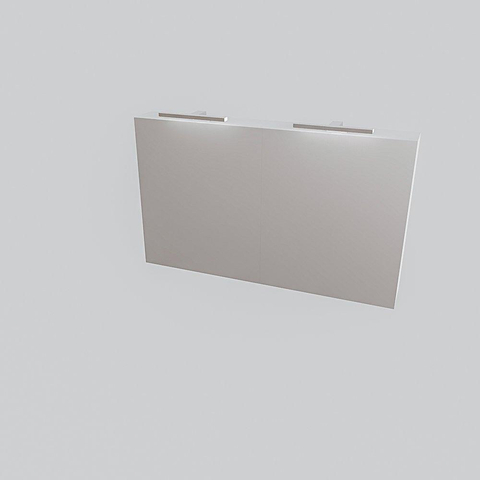 Mondiaz CUBB armoire de toilette – 120 x 70 x 18 cm – 2 portes – Talc (blanc) SW410056