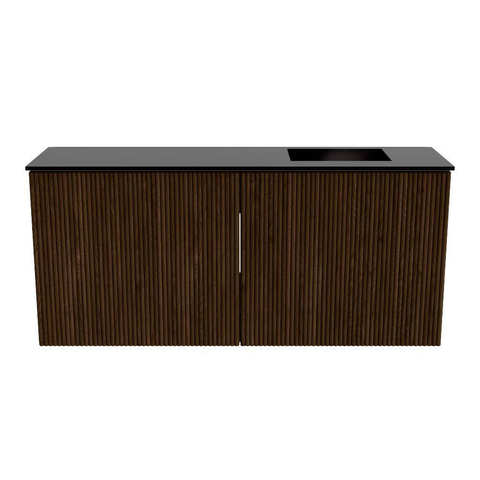 Mondiaz JOYA 90cm meuble de salle de bains WC - couleur Walnut - Vasque FAYE position Droite Sans trou de robinet couleur Urban. SW1421367