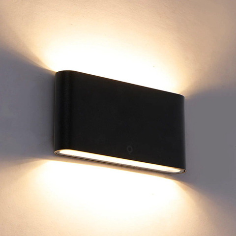 QAZQA Batt wandlamp - 17.5x9x3cm - incl. LED - IP65 - mat zwart SW1481659