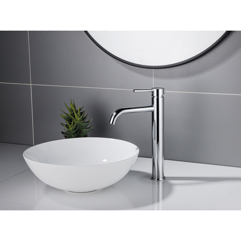Fortifura Calvi Wastafelkraan - 33.9cm - verhoogd - opbouw - hoogglans chroom SW377811