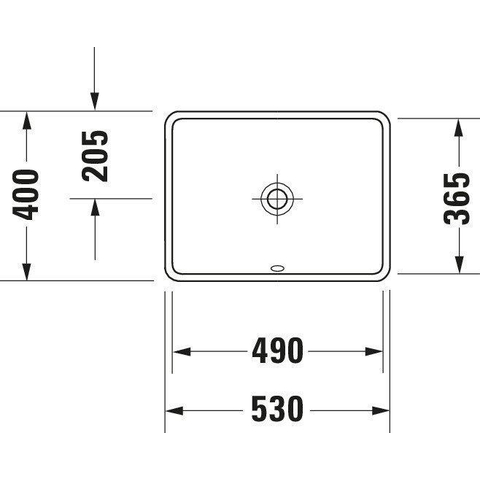Duravit Philippe Starck 3 onderbouwwastafel zonder kraangat 49x36cm met Wondergliss wit 0313920