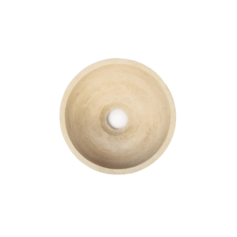 Saniclass Travertine Waskom - 21x21x12cm - rond - natuursteen - Travertine SW1442582