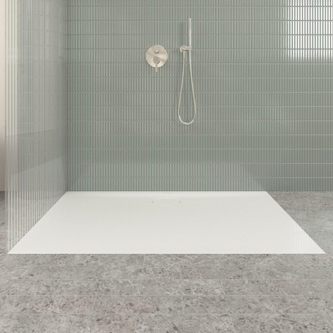 Villeroy & Boch Ecora douchebak - 140x90x3.5cm - afvoer lange zijde - white alpine (wit) SW1559005