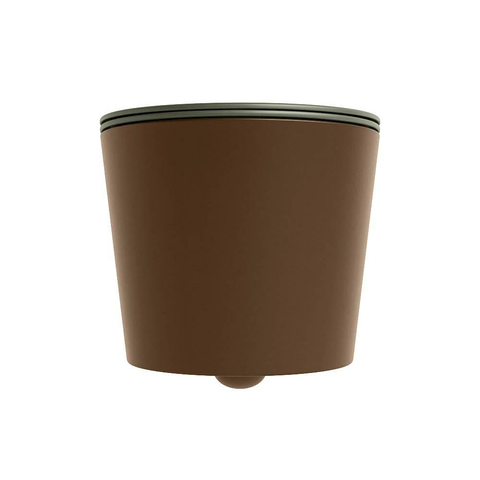 Mondiaz LAVIE WC suspendu – sans bride – 36 x 53 cm – avec abattant softclose – Rust (brun), abattant Army (vert) SW1208577